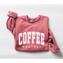  Coffee Weather Graphic Sweatshirt, Cozy Fall Pullover, Retro Autumn Top, Pumpkin Spice Season Outfit, Thanksgiving Shirt, Gift for Coffee Lovers