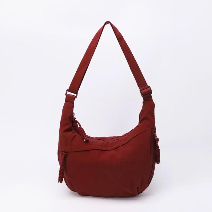 Casual Crossbody Shoulder Bag, Dumpling Bag with Pockets, Adjustable Strap Hobo Purse, Lightweight Everyday Travel Bag