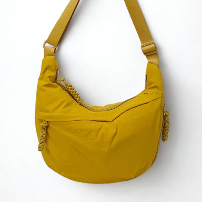Casual Crossbody Shoulder Bag, Dumpling Bag with Pockets, Adjustable Strap Hobo Purse, Lightweight Everyday Travel Bag