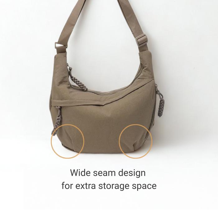 Casual Crossbody Shoulder Bag, Dumpling Bag with Pockets, Adjustable Strap Hobo Purse, Lightweight Everyday Travel Bag
