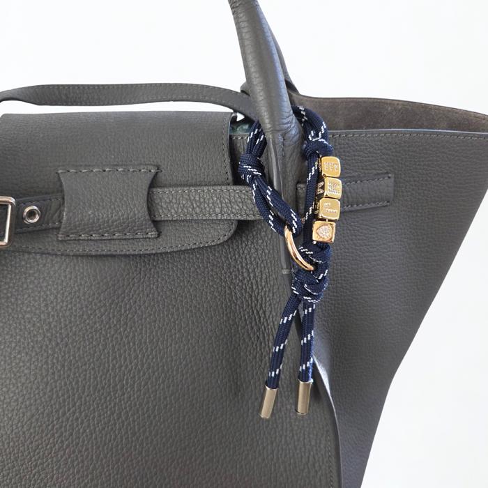 Custom Rope Bag Charm | Personalized Name Chain Purse Charm | Handmade Paracord Bag Accessory for Handbags & Tote