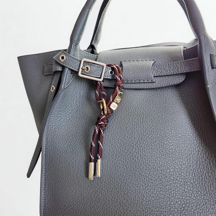 Custom Rope Bag Charm | Personalized Name Chain Purse Charm | Handmade Paracord Bag Accessory for Handbags & Tote