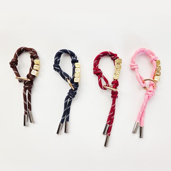 Custom Rope Bag Charm | Personalized Name Chain Purse Charm | Handmade Paracord Bag Accessory for Handbags & Tote