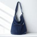 Denim Shoulder Bag, Vintage Jean Tote Purse with Pockets, Casual Crossbody Bag, Everyday Bag