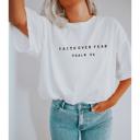  Faith Over Fear Christian Shirt by Comfort Colors – Psalm 34 Graphic Tee, Vintage Bible Verse Shirt, Fall Faith Tee, Gift for Her