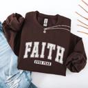  Faith over fear Sweatshirt, Christian Graphic Crewneck Pullover – Faith Quote Sweater, Religious Apparel, Positive Message Top, Gift for Women