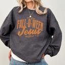  Fall-O-Ween Jesus Graphic Sweatshirt, Christian Faith Halloween Pullover, Vintage Fall Comfort Colors Style, Church Event Outfit, Seasonal Gift for Women