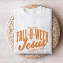  Fall-O-Ween Jesus Graphic Sweatshirt, Christian Faith Halloween Pullover, Vintage Fall Comfort Colors Style, Church Event Outfit, Seasonal Gift for Women