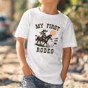  First Rodeo T Shirt – Custom Cowboy 1st Birthday Outfit, Western Toddler Tee with Name and Age, Personalized Wild One Party Shirt, Country Boy Gift Idea