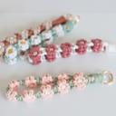  Flower Macrame Keychain and Phone Strap – Boho Daisy Bag Charm, Aesthetic Cotton String Wristlet Lanyard, Cute Purse Accessory Gift