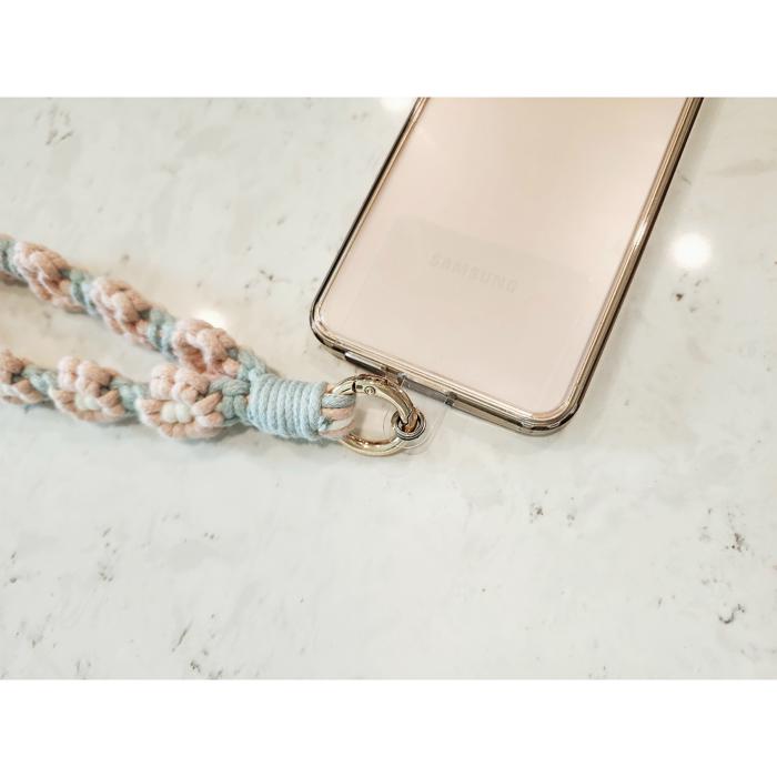 Flower Macrame Keychain and Phone Strap – Boho Daisy Bag Charm, Aesthetic Cotton String Wristlet Lanyard, Cute Purse Accessory Gift