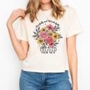  Fearfully and Wonderfully Created Crop Top by Comfort Colors – Psalm 139:14 Floral Christian Shirt, Faith-Based Graphic Tee, Encouraging Bible Verse Gift