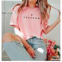  Freedom Cross Comfort Colors Shirt – Make Heaven Crowded Tee, Vintage Faith Based Graphic T-Shirt, Religious Outfit, Inspirational Gift for Her or Him