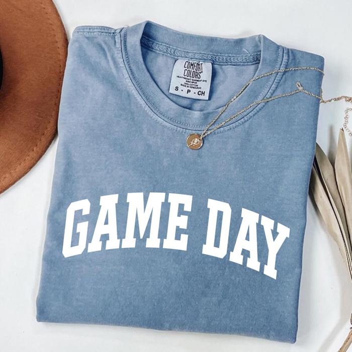 Game Day Comfort Colors Graphic Tee – Unisex Fit, Retro Sporty Shirt, Tailgate Outfit, Watch Party Look, Team Spirit Tee, Gift for Her