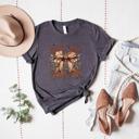  Game Day Football T-Shirt – Brown Bow & Leopard Graphic, Fall Tailgate Tee for Women, Cute Sports Fan Shirt