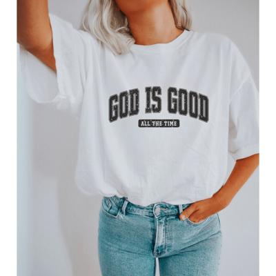God Is Good All The Time Graphic Tee by Comfort Colors, Christian Unisex T Shirt, Vintage Faith Shirt, Religious Gift for Women, Jesus Shirt