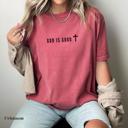  Christian Graphic T shirt, God Is Good Cross Tee, Minimal Faith Comfort Colors Shirt, Retro Religious T-Shirt, Bible Verse Tee, Gift for Her