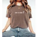 Christian Graphic T shirt, God Is Good Cross Tee, Minimal Faith Comfort Colors Shirt, Retro Religious T-Shirt, Bible Verse Tee, Gift for Her