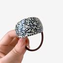 Resin Hair Tie | Chunky Hair Elastic Ties | Retro Acetate Ponytail Holder | Minimalist Hair Accessories | Leopard Curve Hair Tie