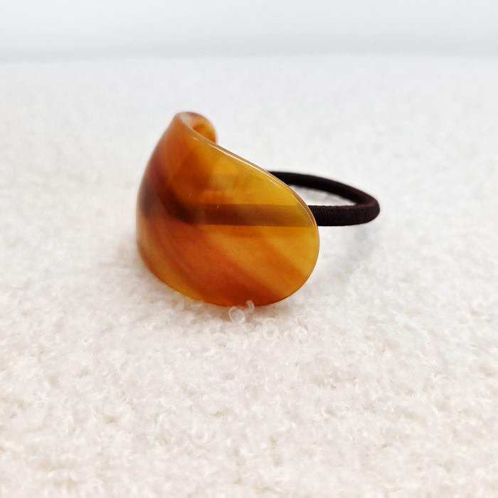 Resin Hair Tie | Chunky Hair Elastic Ties | Retro Acetate Ponytail Holder | Minimalist Hair Accessories | Leopard Curve Hair Tie