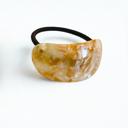 Champagne Resin Hair Tie | Chunky Hair Elastic Ties | Retro Acetate Ponytail Holder | Minimalist Hair Accessories | Leopard Curve Hair Tie