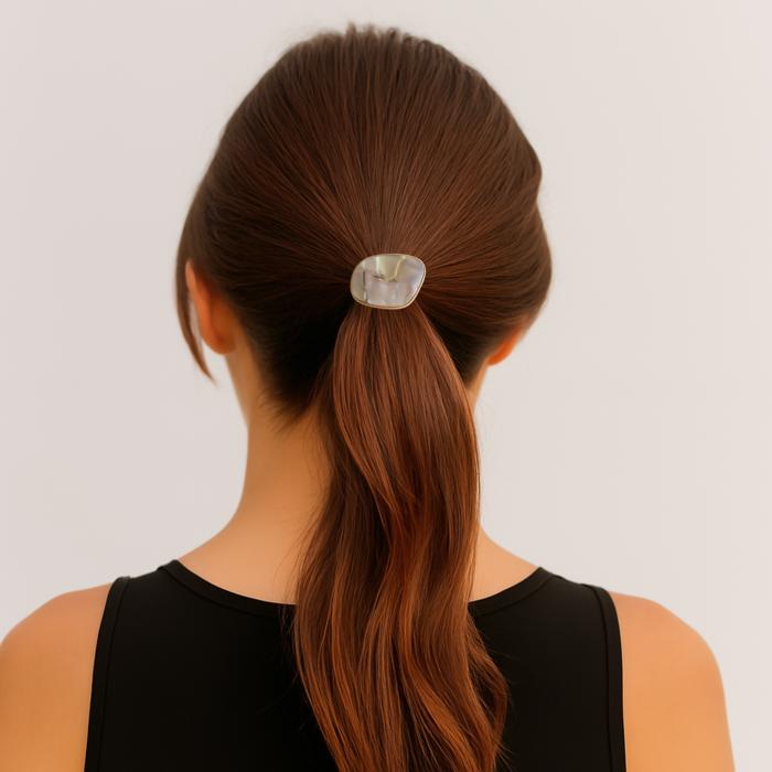 Tortoise Shell Hair Tie | Chunky Hair elastic ties | Retro Marble Ponytail Holder | Minimalist Hair Accessories | Leopard Hair Tie