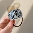  Resin Hair Tie | Chunky Hair Elastic Ties | Retro Acetate Ponytail Holder | Minimalist Hair Accessories | Leopard Curve Hair Tie