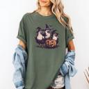  Halloween Chicken Comfort Colors Shirt, Funny Witchy Hen Pumpkin Tee – Spooky Farm Animal Graphic Tee, Teacher Gift, Fall Outfit
