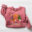  Happy Hallothanksmas Sweatshirt – Fall to Christmas Crewneck, Halloween Thanksgiving Christmas Sweatshirt, Holiday Graphic Pullover, Gift for Her
