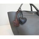  Heart & Flower Leather Fashion Hanging Bag Charm, Cute Purse Accessory with Strap, Aesthetic Tag for Tote, PU Leather Heart Charm keychain