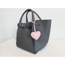  Heart & Flower Leather Fashion Hanging Bag Charm, Cute Purse Accessory with Strap, Aesthetic Tag for Tote, PU Leather Heart Charm keychain