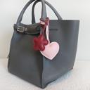  Heart & Flower Leather Fashion Hanging Bag Charm, Cute Purse Accessory with Strap, Aesthetic Tag for Tote, PU Leather Heart Charm keychain