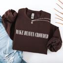 Make Heaven Crowded Graphic Sweatshirt, Christian Inspirational Crewneck, Boutique Cozy Fleece Pullover, Unisex Fit, Faith Statement Top, Gift for Her