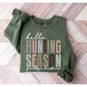  Hello Hunting Season Sweatshirt, He's Hunting Shirt, Hunting Sweatshirt, Hunting Wife T shirt, Abandoned Hunting Wife Sweater, Deer Sweater