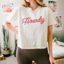  Howdy Crop Top by Comfort Colors, Western Shirt, Vintage Country Girl Aesthetic – Summer Rodeo Style, Y2K Cowgirl Crop Top, Country Concert Outfit, Bachelorette T Shirt, Gift for Her