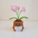  Crochet Flower Hug Pot – Emotional Support Potted Plant with Positive Message, Gift for Mom, Dad, or Teacher, Amigurumi Home Decor