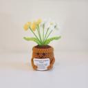  Crochet Flower Hug Pot – Emotional Support Potted Plant with Positive Message, Gift for Mom, Dad, or Teacher, Amigurumi Home Decor