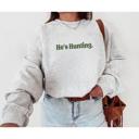  Hunting Sweatshirt, He's Hunting Shirt, Hunting Season Sweatshirt, Hunting Wife T shirt, Abandoned Hunting Wife Sweater