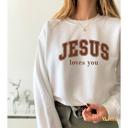  Christian Graphic Sweatshirt, Jesus Loves You Crewneck, Distressed Vintage Faith Shirt, Religious Graphic Top, God Is Good Outfit, Gift for Her