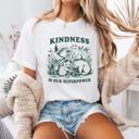  Kindness Is Our Superpower Graphic Tee by Comfort Colors, Cute Animal Shirt – Positive Message Top, Everyday Casual Outfit, Teacher or Mom Gift