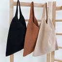  Knitted Shoulder Bag, Minimalist Tote Purse for Women, Casual Everyday Knit Bag, Soft Slouchy Hobo Bag, Neutral Aesthetic, Gift for Her