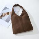  Knitted Shoulder Bag, Minimalist Tote Purse for Women, Casual Everyday Knit Bag, Soft Slouchy Hobo Bag, Neutral Aesthetic, Gift for Her