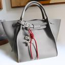  Balloon Dog Bag Charm, Knotted Leather Rope Keychain, Heart / Puppy Purse Accessory