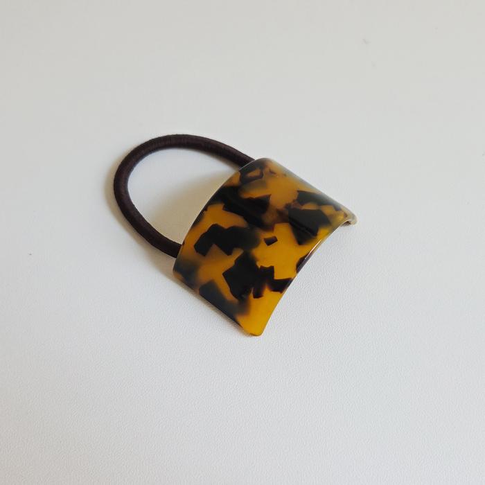 Tortoise Shell Hair Tie, Leopard Cuff Ponytail Holder, Retro Acetate Elastic, Vintage Hair Accessory, Elastic Band Cuff, Gift for Her