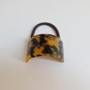  Tortoise Shell Hair Tie, Leopard Cuff Ponytail Holder, Retro Acetate Elastic, Vintage Hair Accessory, Elastic Band Cuff, Gift for Her