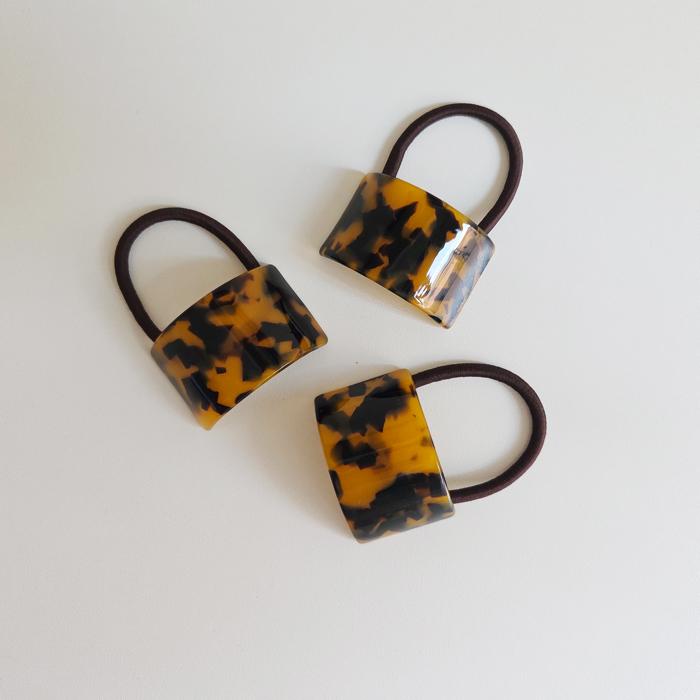 Tortoise Shell Hair Tie, Leopard Cuff Ponytail Holder, Retro Acetate Elastic, Vintage Hair Accessory, Elastic Band Cuff, Gift for Her