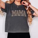  MAMA Leopard Print Comfort Colors Crop Top, Cute Graphic Mom Shirt, Vintage Style Summer Tee, Gift for Mama, Trendy Mom Outfit