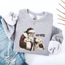  Merry Woofmas Christmas Sweatshirt, Vintage Santa Dog Mom Crewneck, Cozy Holiday Shirt Gift for Her, Funny Pet Lover Christmas Sweater