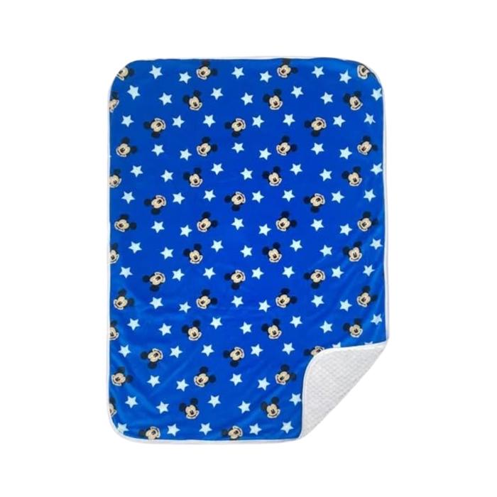 Disney Baby Boy Blanket with Mickey Mouse Print, Soft Baby Blanket 30x40, Cudlie Baby Blanket, Baby Shower Gift for Newborn or Toddler Boys – Blue