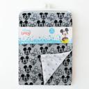  Disney Baby Boy Blanket with Mickey Mouse Print, Soft Double Sided Baby Blanket 30x40, Cudlie Baby Blanket, Baby Shower Gift for Newborn or Toddler Boys – Grey